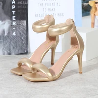 2022 women newest classic 9 5cm high heels fetish soft leather sandals female gladiator summer cheap shoes lady nude sexy pumps
