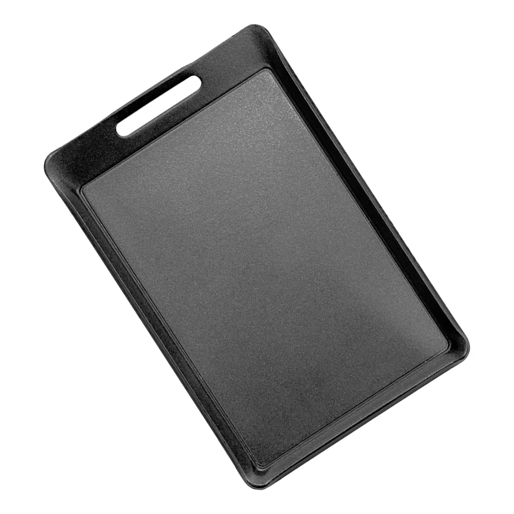 

1pc Roast Pan Non Skillet Stainless Steel Tray Dinner Barbeque Grill Pan Cast Frying Pan