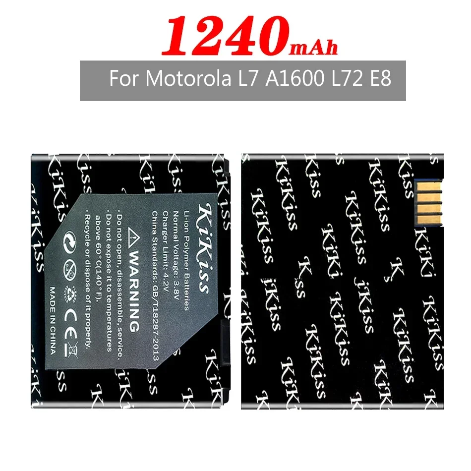 Аккумулятор KiKiss BC60 BC 60 1240 мАч для Motorola L7 L 7 L72 E8 L71 C261 EM30 A1600
