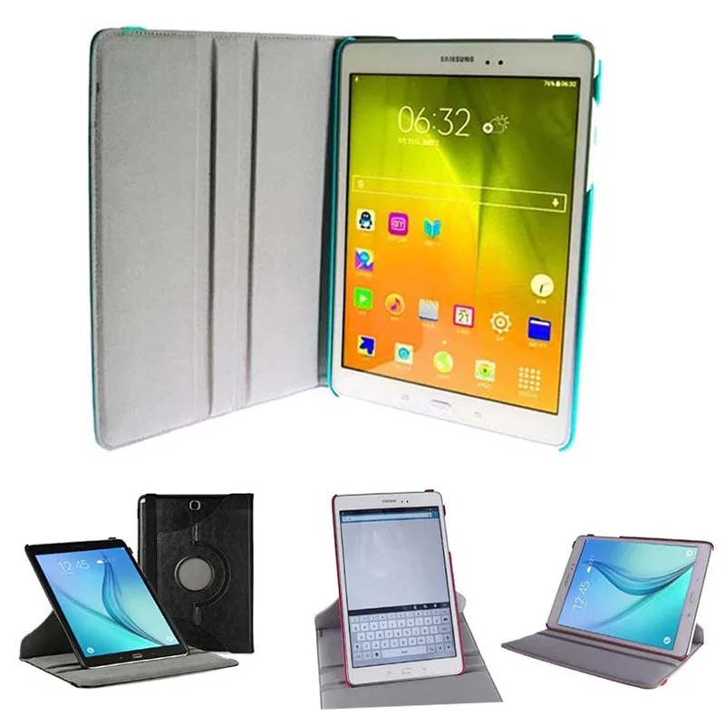 Фото Поворотный чехол на 360 градусов для планшета Samsung Galaxy Tab A 9.7 (SM-T550/T555/P550/P555) с диагональю 9,7 дюйма, складной портативный кожаный защитный чехол. №3