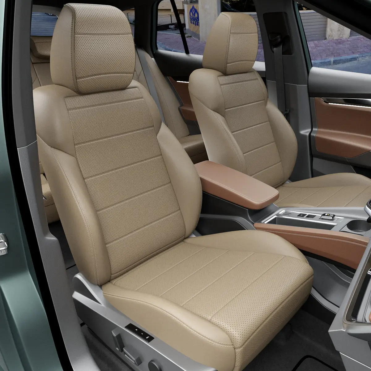 Чехлы на сиденья Chery Tiggo 7 2020-2024 Темно-Бежевый