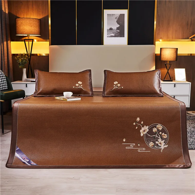 

Летний Воздухопроницаемый крутой коврик, вышитый красочный коврик из ротанга для студенческого общежития, набор из трех предметов, набор из льда 1,8 м