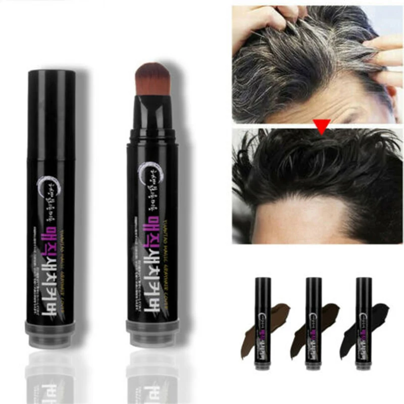 

1 Pc Natural Herb Hair Line Pen Concealer Root Edge Control Makeup Instantly Cover Up Fiber White Lasting Hair Dye Stick TSLM2