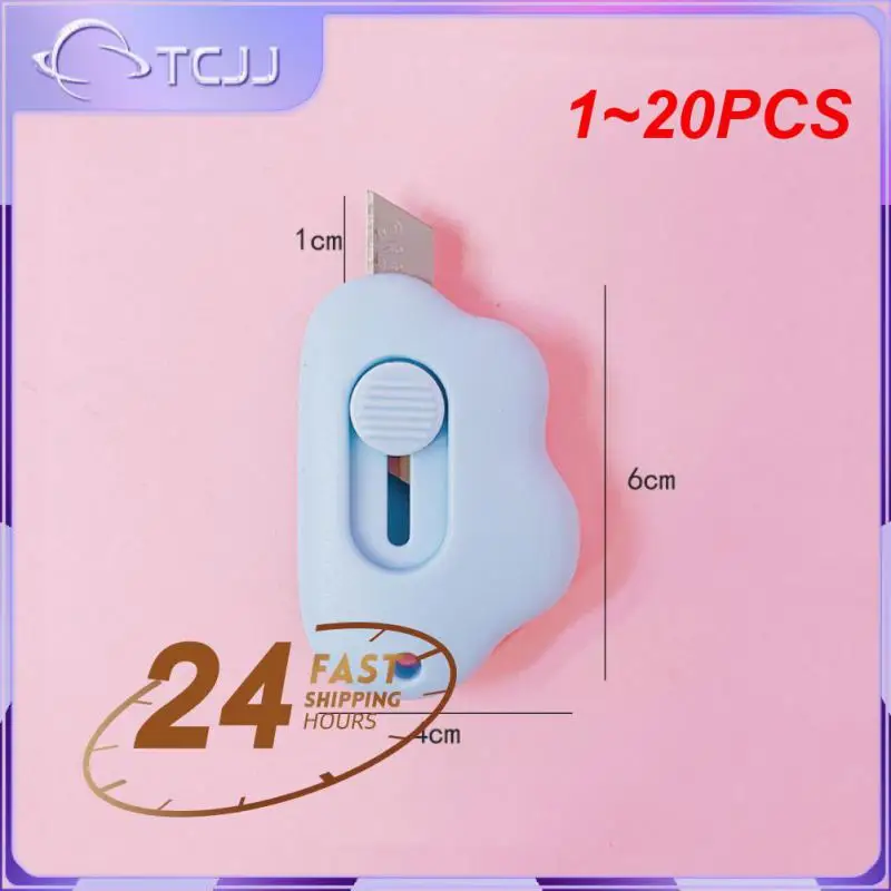 

1~20PCS Cute Rabbit Cloud Color Mini Portable Utility Knife Paper Cutter Cutting Paper Razor Blade Office Stationery Cutting