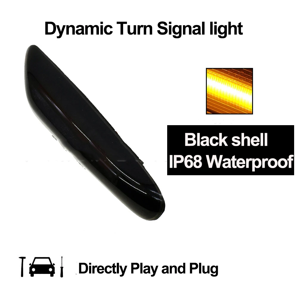 ity 2 dynamicznych bocznych świateł obrysowych LED do kierunkowskazów Akcesoria samochodowe BMW E60 E61 E87 E90 E91 E92 E93 E81