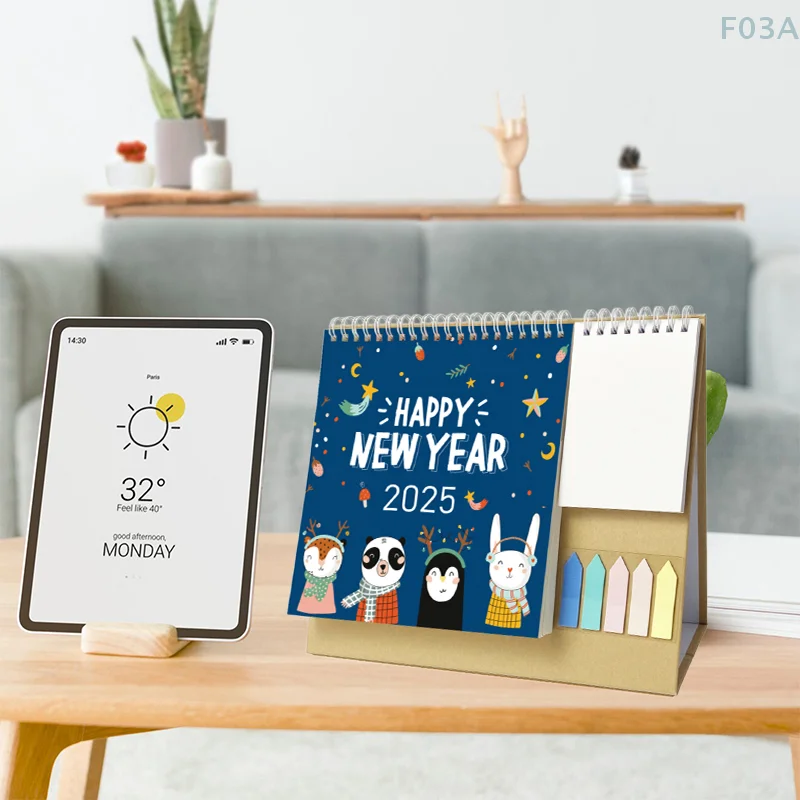 Настольный календарь на 2025 год небольшой ежемесячный планировщик настольный