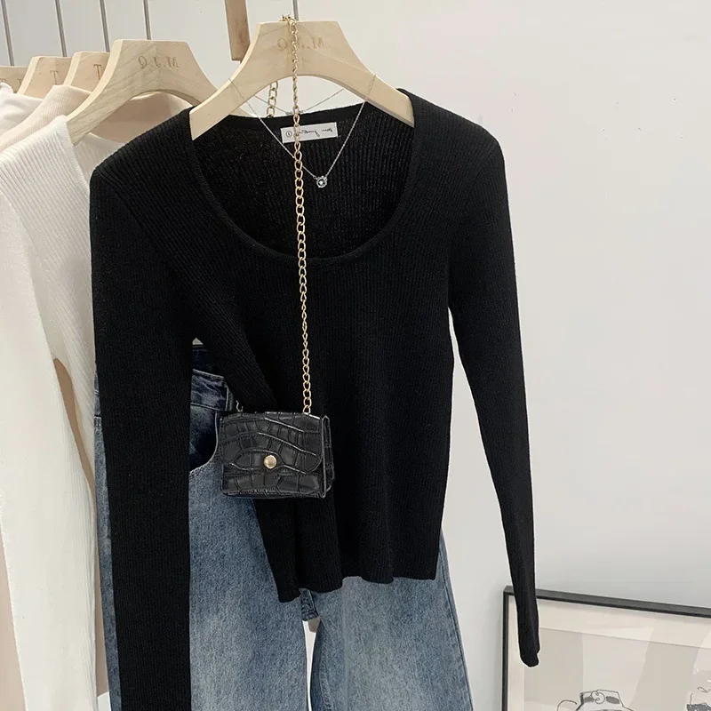 В наличии нишевый чувственный U-образный вырез однотонный базовый слой женский