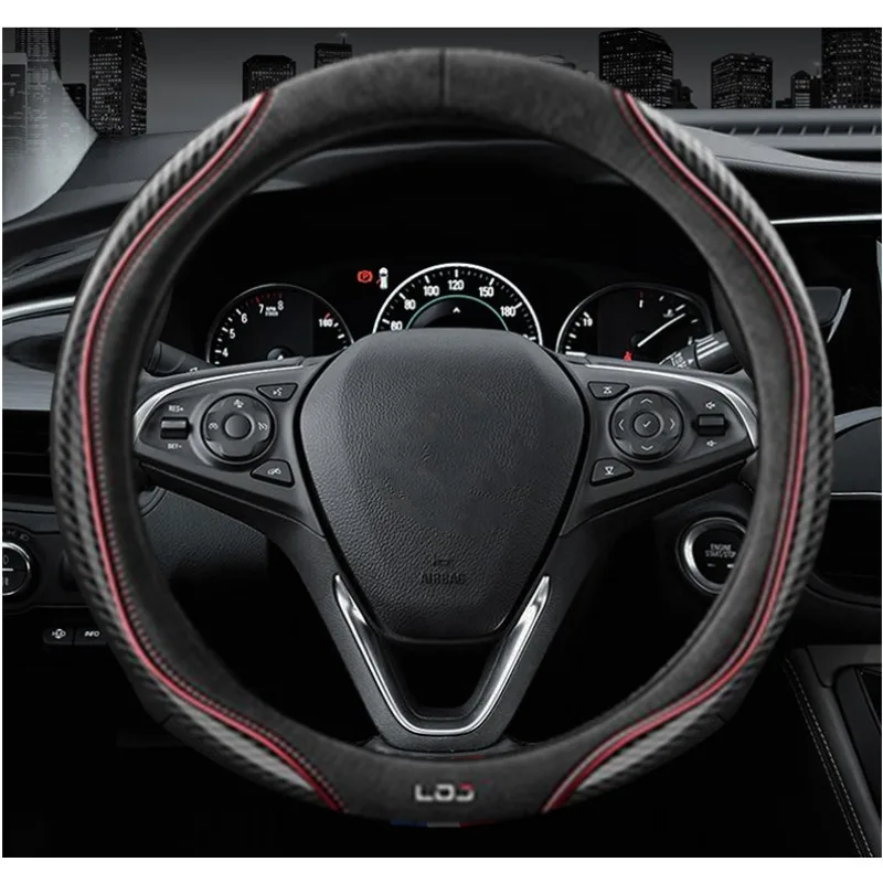 

Car Embossing Logo Breathable Steering Wheel Cover For Buick Regal Excelle Verano Envision Lacrosse Encore Riviera Enclave