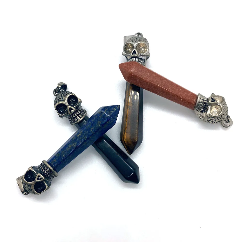 Подвеска из натурального камня тигровый глаз изысканный многоугольный кулон