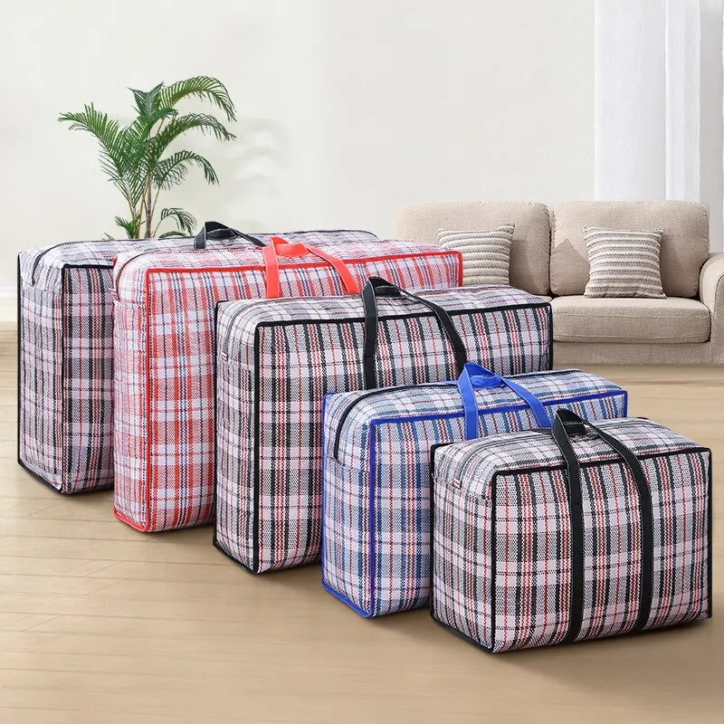 

Multifunctional Woven Bag Thickened Luggage Packing Bag Super Large Capacity Waterproof Quilt Portable Storage Bag