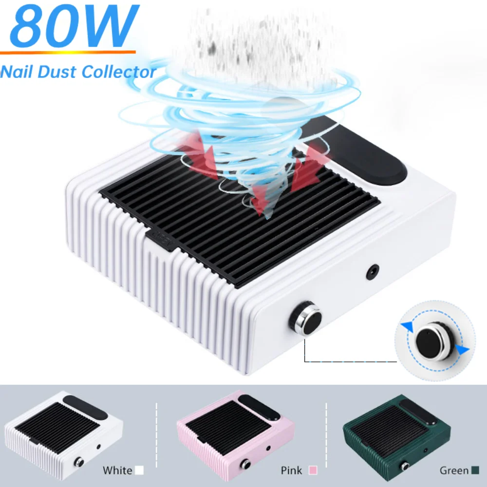 

80W Vacuum Nail Dust Collector For Manicure Extractor Nails Collector With Fitter Nail Dust Fan Vacuum Cleaner For Nails