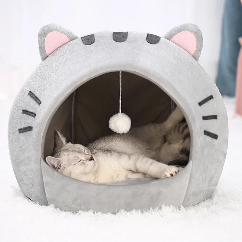 Pet bed Kitten Cave Cushion Comfort Cat House Dog Basket Tent Puppy Nest Small Dog Mat Supplies Bed For Cats