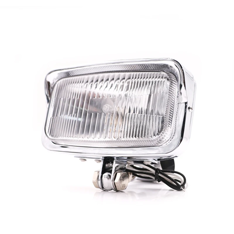 Мотоциклетная фара черная прямоугольная для Harley Suzuki Honda Cafe Racing Driver Bobber Triumph Vintage