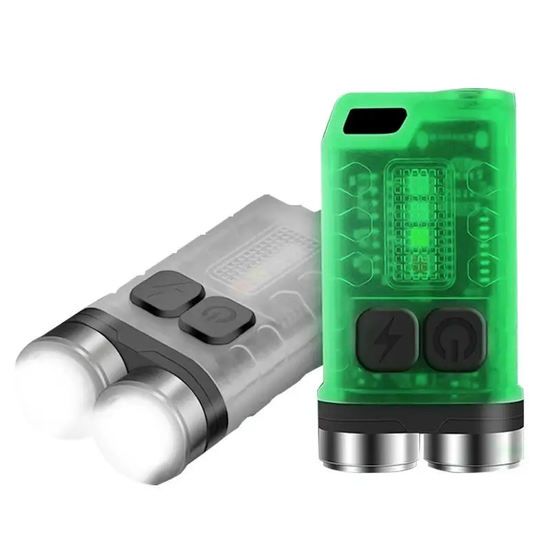 

Миниатюрная светодиодная вспышка, многофункциональная вспышка для ключей с 10 режимами, портативная вспышка для ключей