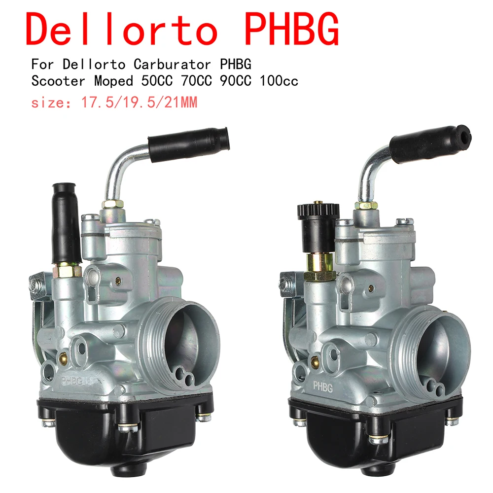 

PHBG 17.5mm AD/19.5mm AD/21mm AD 2T Carburator Carb Moped/Scooter Manual And Stay Wire For Dellorto