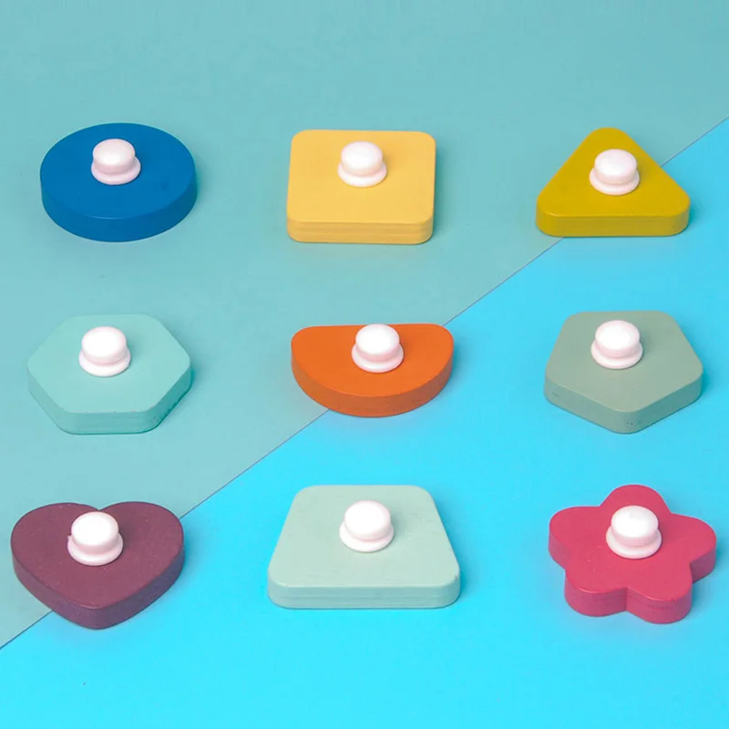 Деревянные игрушки-пазлы с рукояткой настольные игры и головоломки для раннего