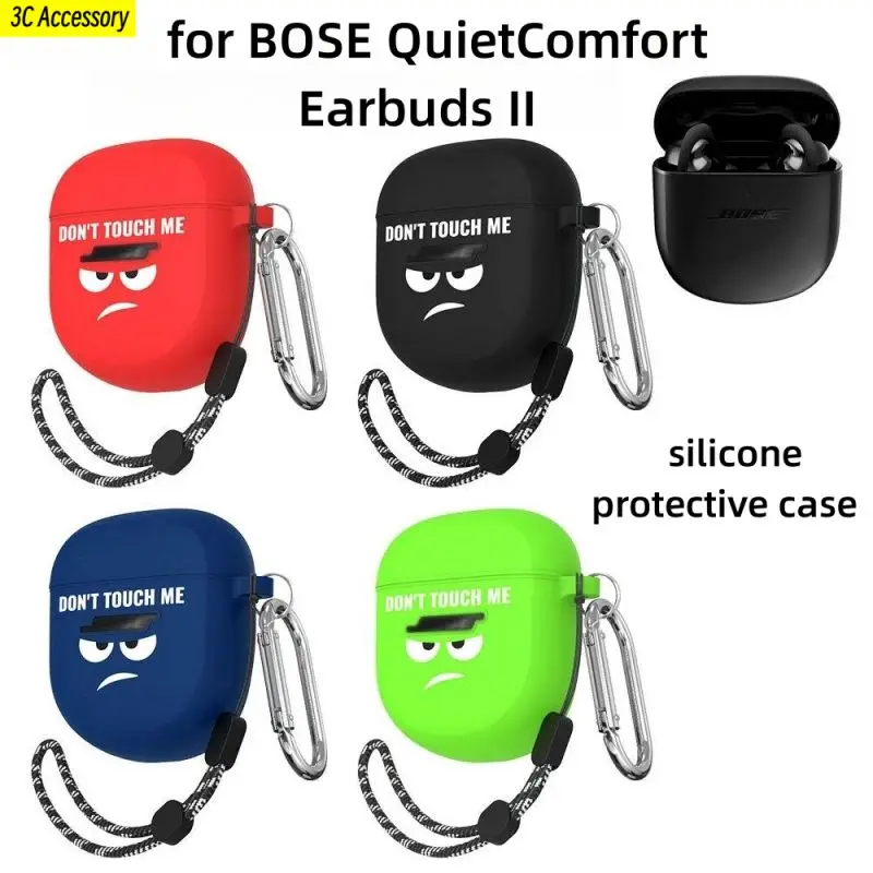

Case for BOSE QuietComfort Earbuds II Earphone Silicone Soft Protective Case Cute Funny anti-fall don't touch me for Earbuds 2
