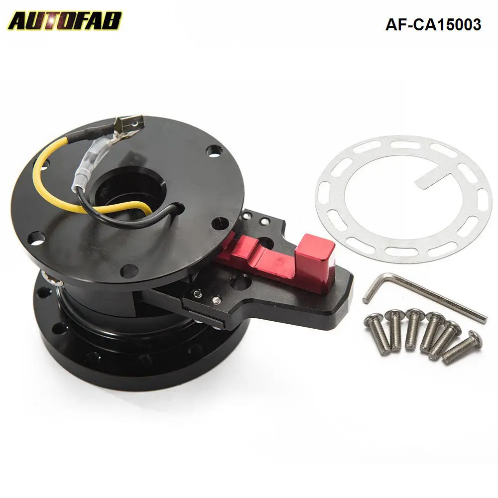 

AUTOFAB Steering Wheel Black Quick Release Tilt System JDM Race/Racing AF-CA15003