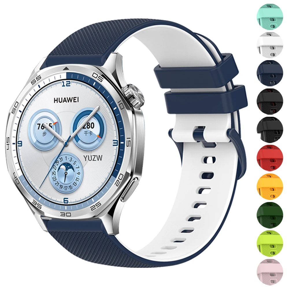 Силиконовый ремешок 22 20 мм для HUAWEI WATCH GT 5 Pro 46 4 GT3 SE 2 42 браслет Buds Runner замена HONOR Magic