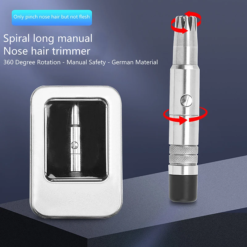 

Manual Nose Hair Trimmer Hair Removal Products Trim Nose Ear Hair Shaver Ear Nose Trimmer for Men Stainless Steel Washable