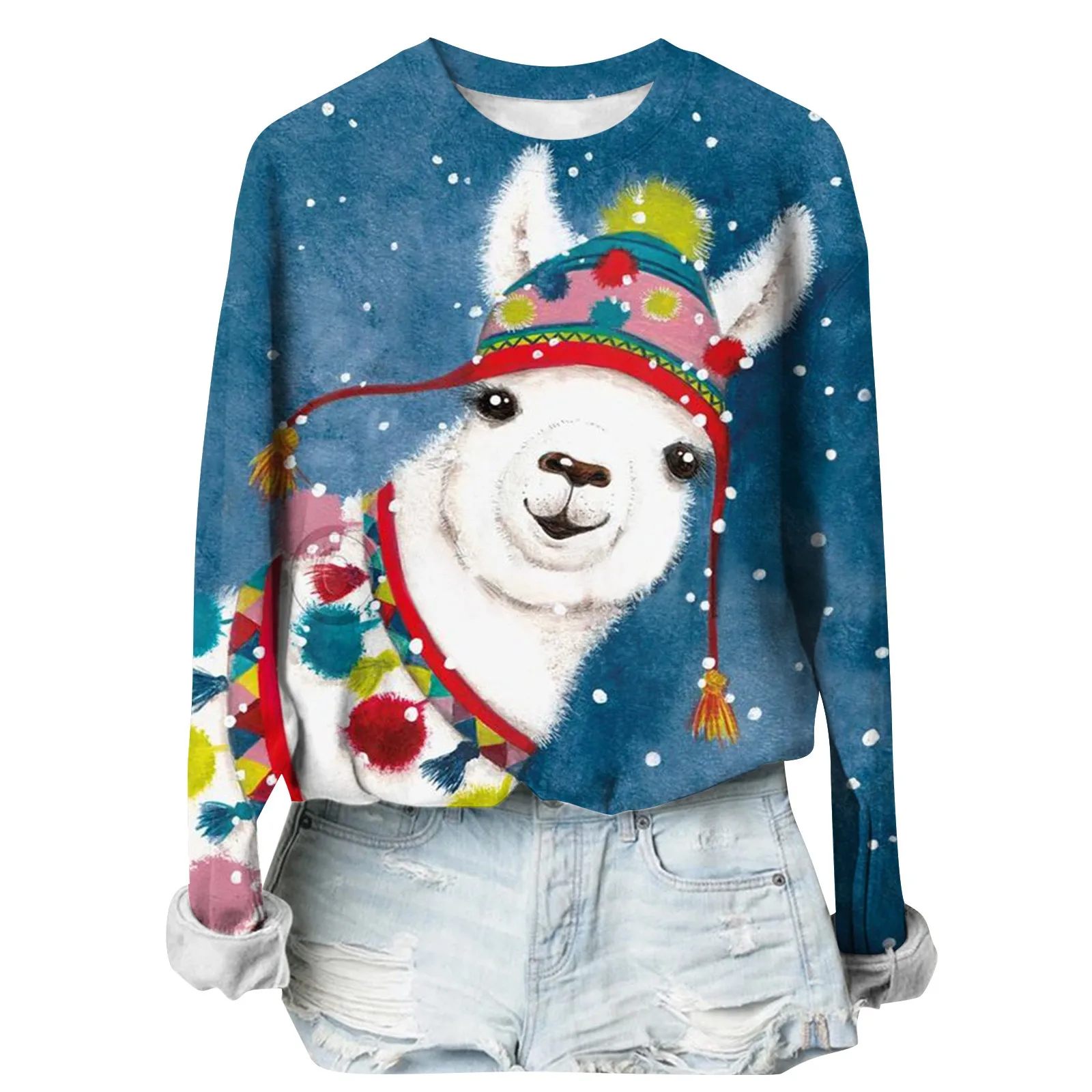 

Christmas Letters Hoodless Sweatshirt Womens Casual Fall Long Sleeve Warm Sweatshirts Women Warm up Hooded Jacket Women