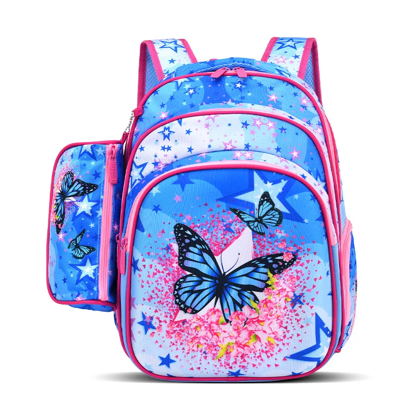 

2-piece Children School Bag 2023 New For Grades 1-6 Load Reduction Spine Protection Schoolbag Cute Cartoon School Bags For Girls
