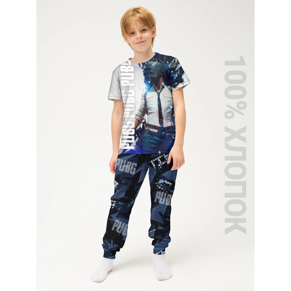 Пижамный комплект для мальчика FortyFour KPJ042 синий хлопок 100% |