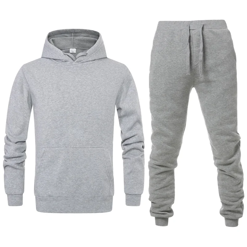 

Men Women Hoodie Sweatshirt+Pants Suit 2023 Autumn Winter Fleece Warm Men's Hooded Jacket Casual Sportswear Sets Tracksuit Set