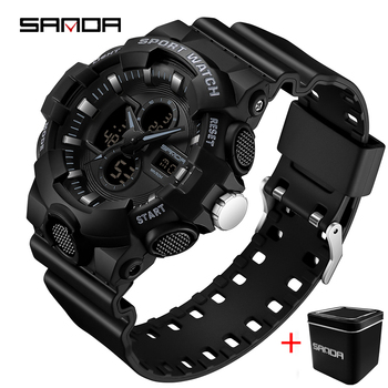 SANDA Sports Men's Watches Luxury Military Quartz Electronic Watches Shockproof Waterproof Digital Wristwatch Relogio Masculino-36789