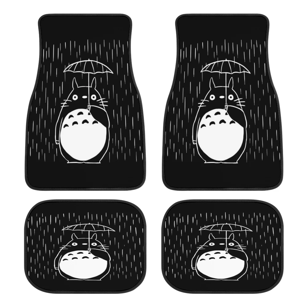 

My Neighbor Totoro Studio Ghibli Anime Car Truck SUV Floor Mats Fashion Cheetah Pattern Design Auto Carpet Floor Mats Set-4 PCS