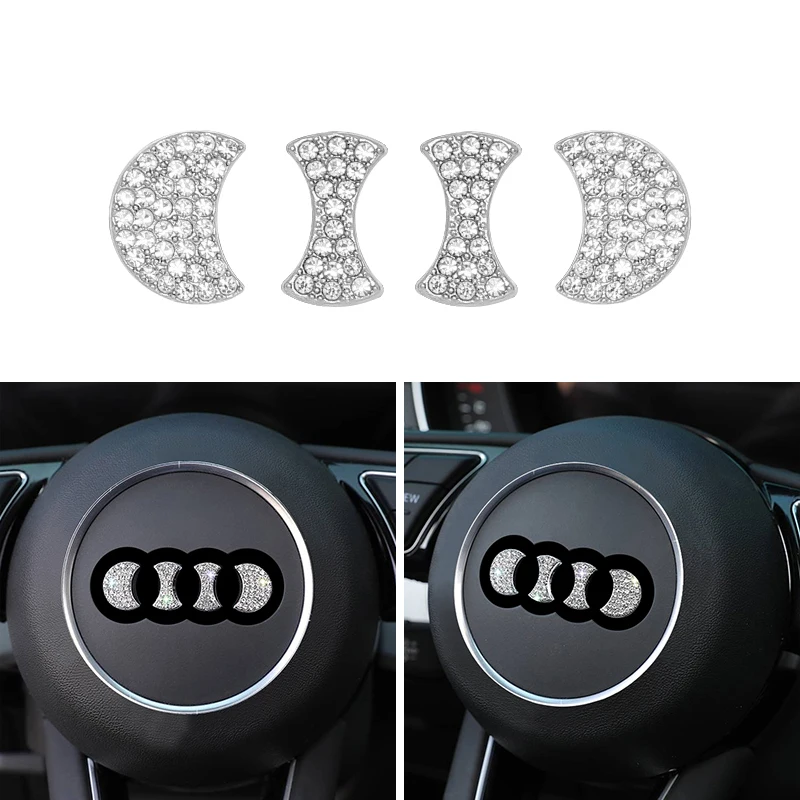 Автомобильное рулевое колесо с кристаллами и бриллиантами для Audi A1 A3 A4 A5 A6 A7 A8 Q3 Q5