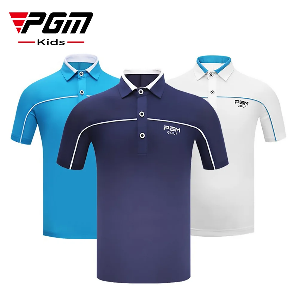 

PGM golf men's clothing children's short-sleeved boys T-shirt summer new breathable quick-drying sportswear children's new