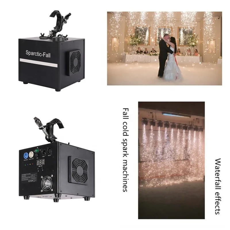 

Waterfall Cold Spark Machines Wireless Control Hang Upside Down Cold Spark Fireworks Machine Safety Use Indoor Wedding Stage Bar