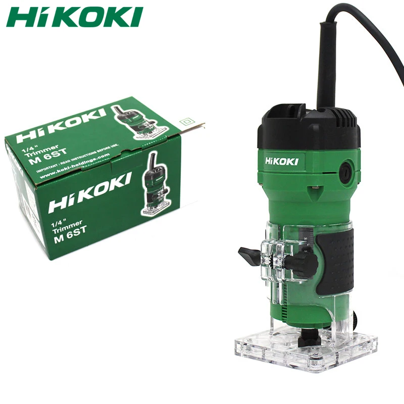 

HIKOKI M6ST 6.35mm (or 6mm) Trimmer Woodworking Trimming Machine 220V Wood Slotting Machine Furniture Carving 32000RPM