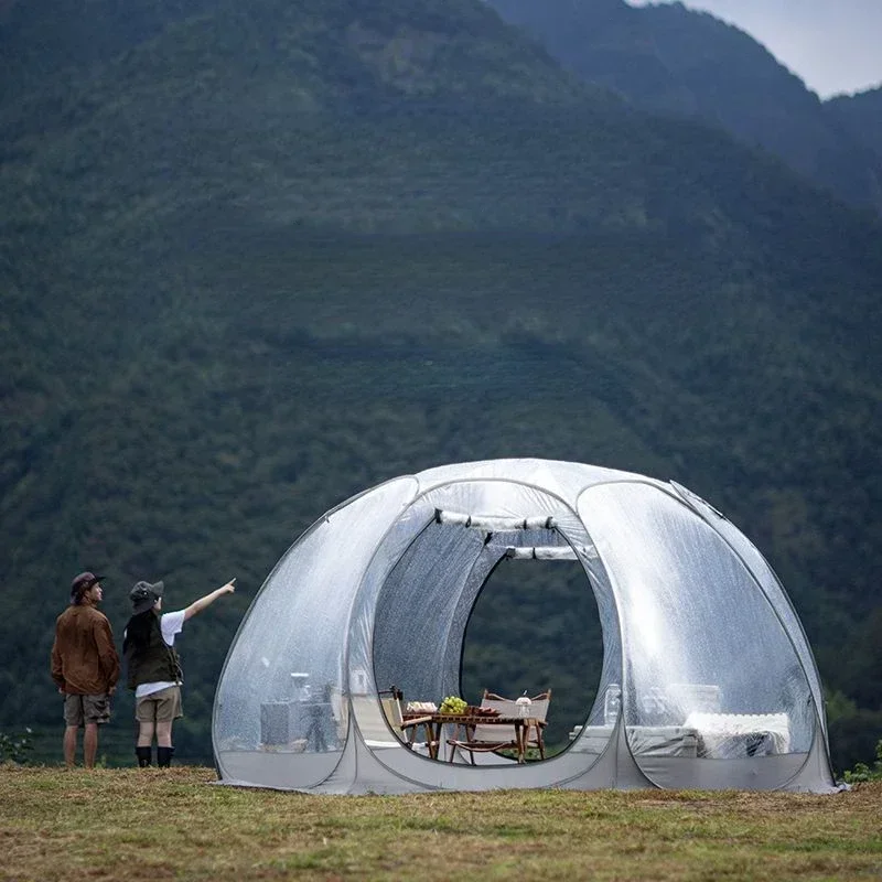 

Туристическая прозрачная палатка, на 4-6/8-10 человек, со звездным небом, красный пузырьковый домик, уличная Съемная палатка, 2023