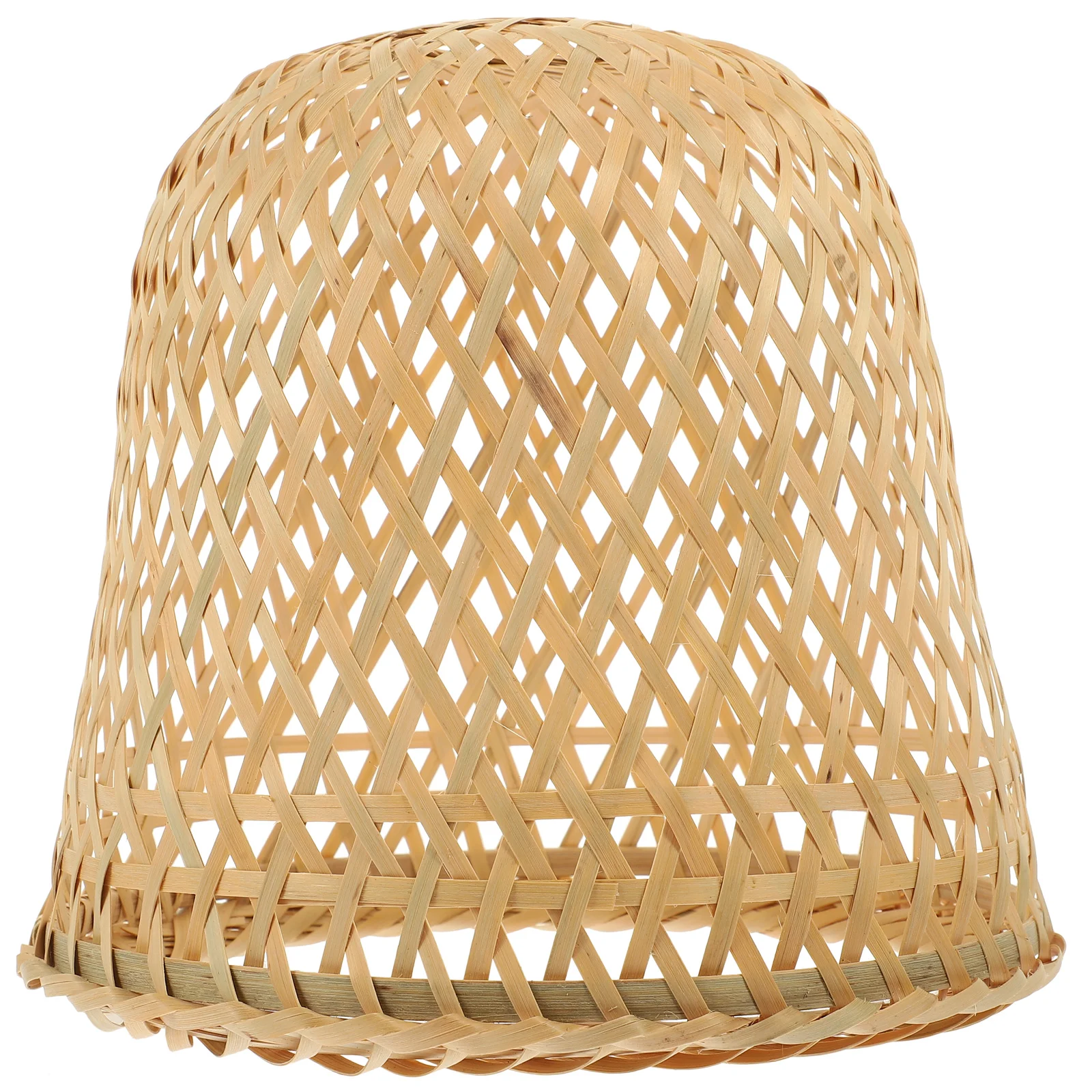 

Lamp Holder Bamboo Lampshade Woven Basket Floor Light Cover Weaving Replacement Screen Abjura