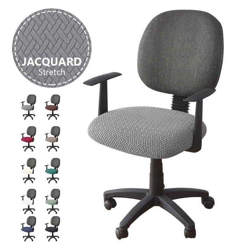 

Jacquard Fabric Cheap Removable Stretch Chair Cover Big Elastic Seat Case For Living Dining Room Kitchen Office Banquet