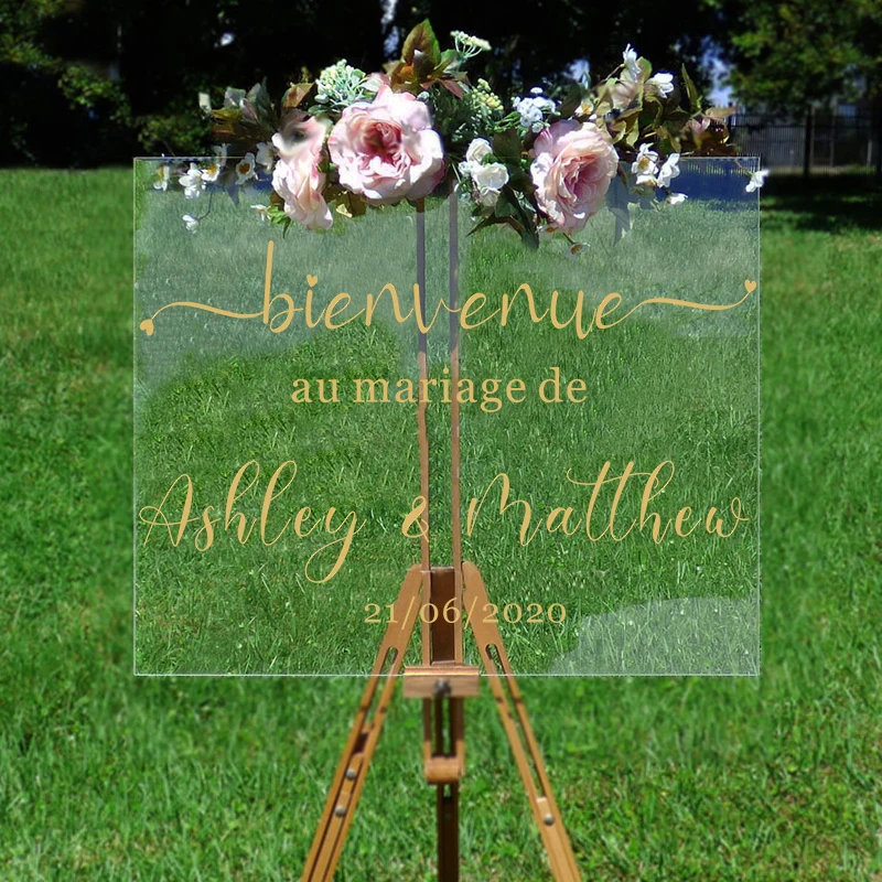 

Свадебная виниловая наклейка во французском стиле с именами на заказ, настенная наклейка, Виниловая наклейка с надписью Приветствия для по...