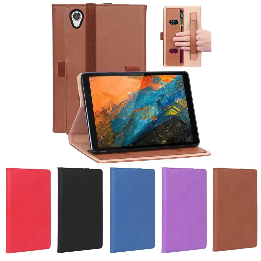 

For Lenovo M8 HD 8 TB-8505F/M8 FHD 8 TB-8705F Retro Leather Cover Protective Case Holder with Cards Slot