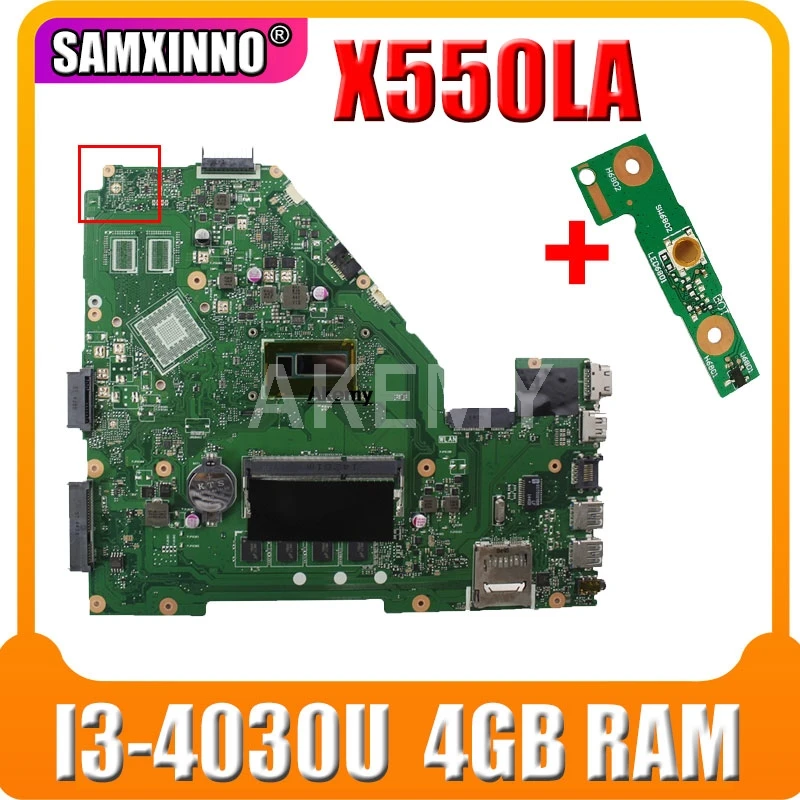 

Материнская плата X550LA I3-4030U CPU 4 Гб RAM (EDP) для Asus A550L X550LD R510L X550LC X550L X550 материнская плата для ноутбука X550LA материнская плата