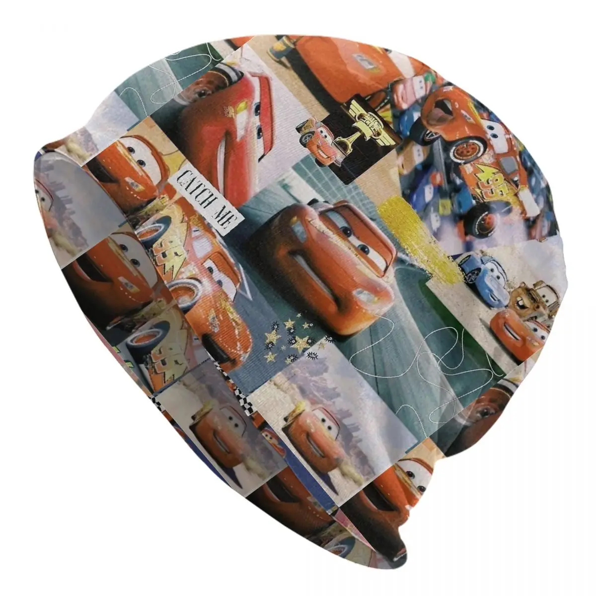 Головной убор Lightning Mcqueen с изображением автомобиля и галактики вязаная шапка