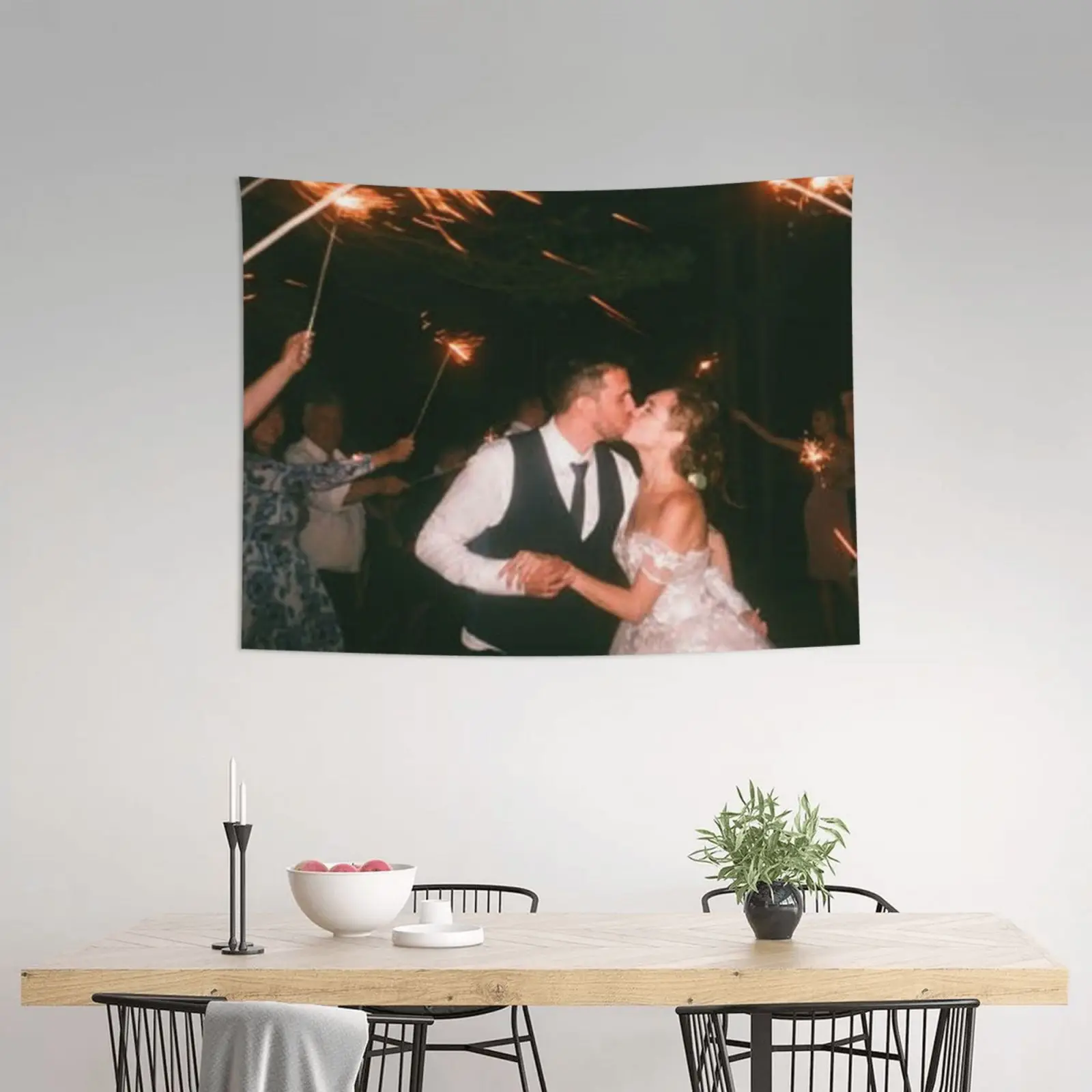

Custom Your Picture Tapestry, Personalized Wedding Gift Wedding Decor Wall Hanging for Room