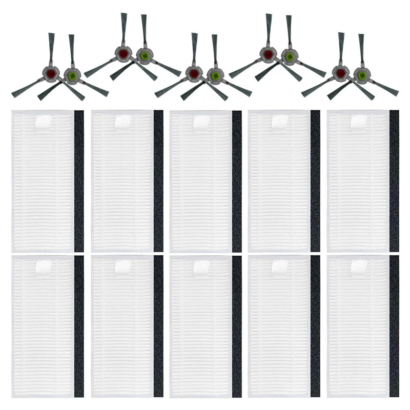 

Accessories For AIRROBO P20 Robot Vacuum Cleaner Spare Parts Accessories 10 Side Brushes, 10 Hepa Filters