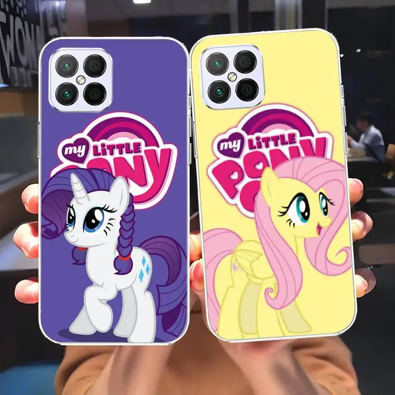 

Cartoon Pony Phone Case Transparent For Huawei P40 Y9 Y7 P20 P30 Y6 Y5 8s 8x 10 10i Psmartz Nonor 10Lite 20i Pro Cover