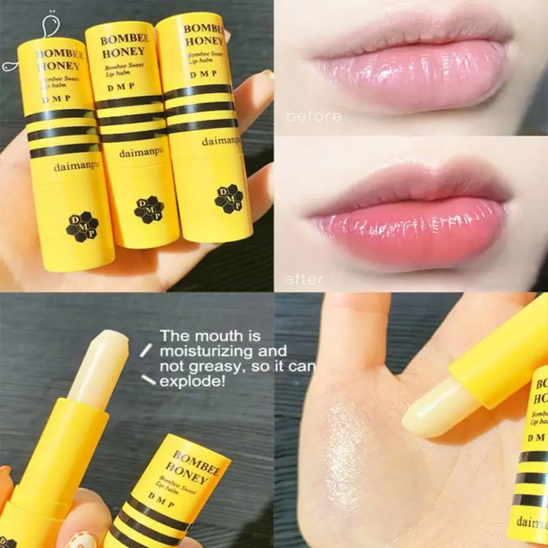 

1PCS Little Bee Lip Balm Enriching Moisturizing Lip Balm Long-lasting Hydrating Anti-Cracking Fade Lip Lines Lip Balm Skin Care