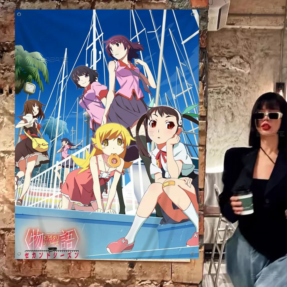 Monogatari большой размер флаги печатные узоры интересные украшения для дня рождения