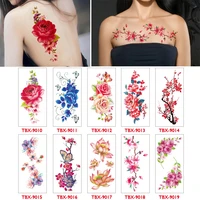 1 sheet temporary tattoos stickers flowers series waterproof fashion woman girl arm art body fake tattoo sticker body art