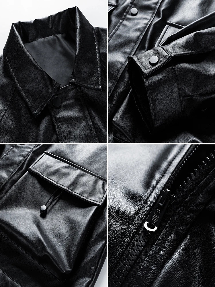 Мужская кожаная куртка Wassup Two весенне-осенняя модная брендовая бейсбольная форма