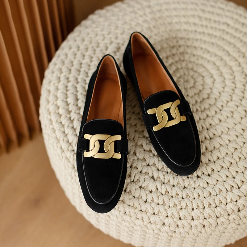 Женские лоферы 2022 женские детская замшевая обувь из воловьей кожи женская на