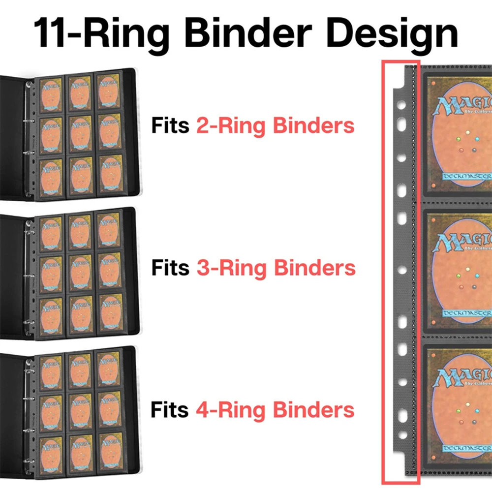 A4 10 листов/упаковка 11 отверстий черная коллекционная карточка фотокарточка